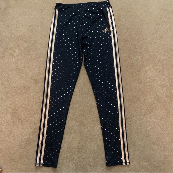 Adidas Rose Gold Polka Dot Three Stripe 